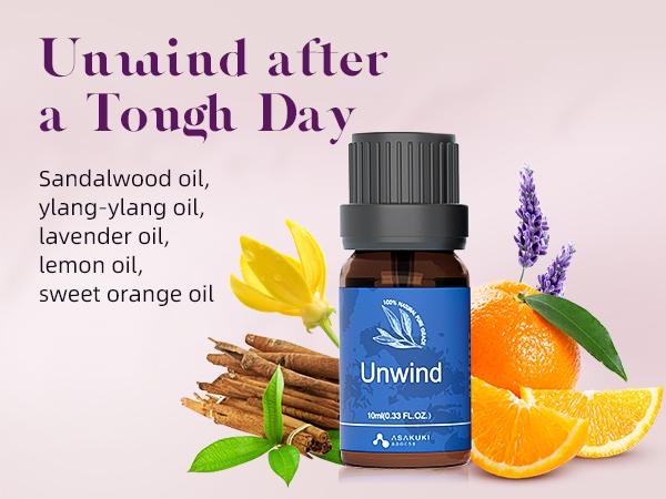 ASAKUKI Essential Oils Set (6 x 10 ml) for Diffuser, Holiday Scent, Stress Relief Scented Perfume Freshener Aroma gift Fragrance Healthcare Solution Healthy Aromatherapy, Therapeutic Lemon