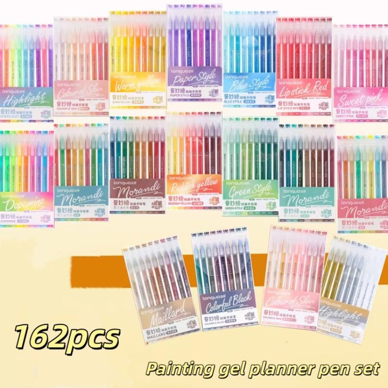 Languo 162 Color Gel Pens with Fine Tip, Suitable for Adult Coloring Books, Layered Acrylic Markers, Ideal for Handwriting and Drawing Languo 162 Color Gel Pens with Fine Tip, Suitable for Adult Coloring Books, Layered Acrylic Markers, Ideal for Handwriting and Drawing