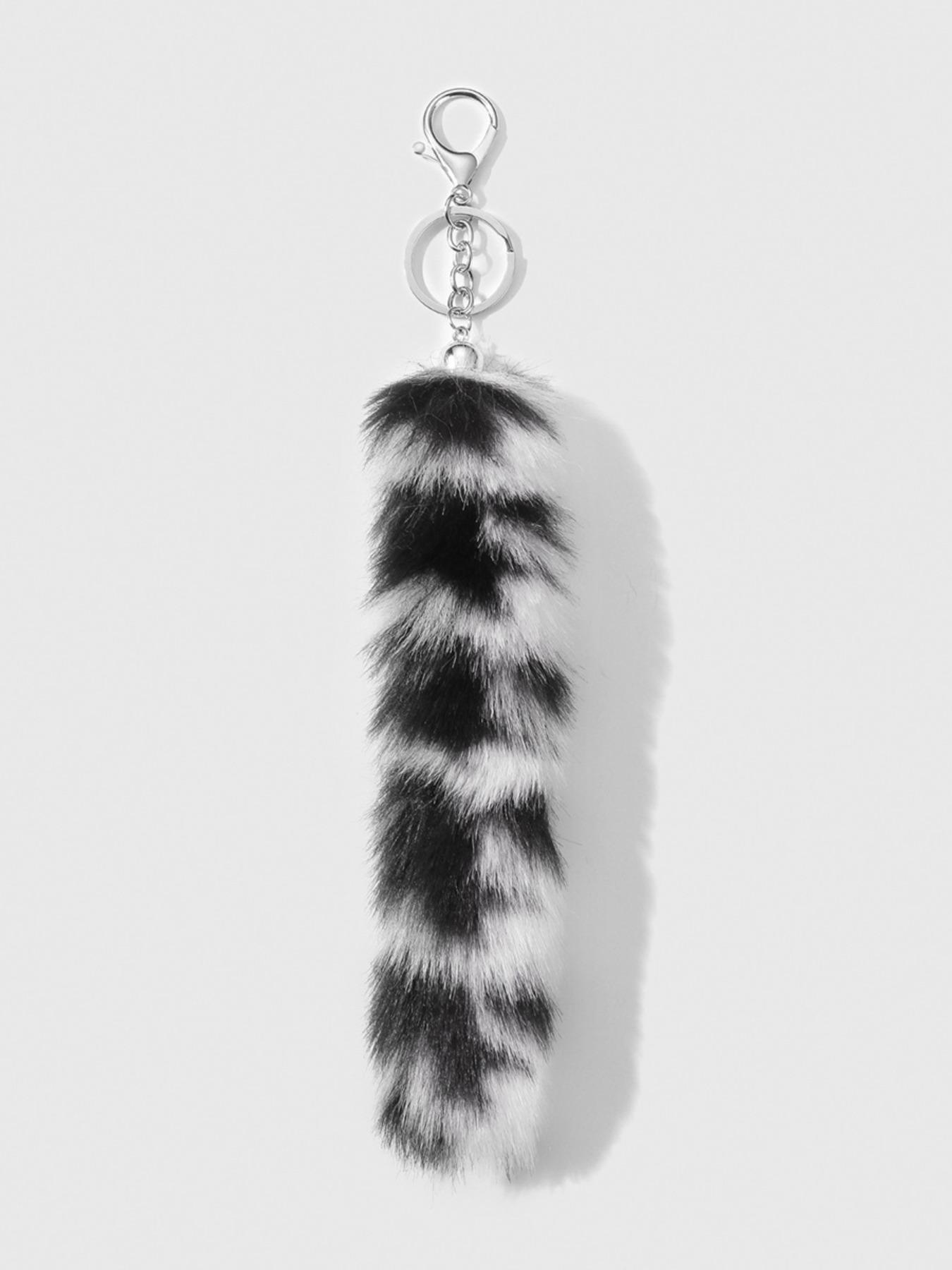 Super Giant Plush Fox Tail Bag Charm Keychain, Fashionable Halloween Handbag Accessory, Eye-Catching Style Statement for Bags & Clothing Decorations