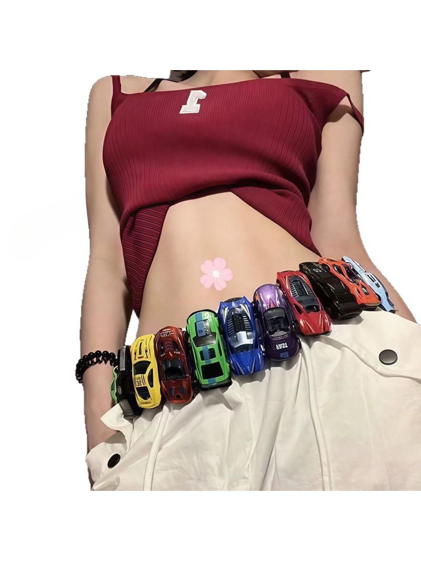 Colorful small car belt DIY same dopamine niche ins versatile jeans