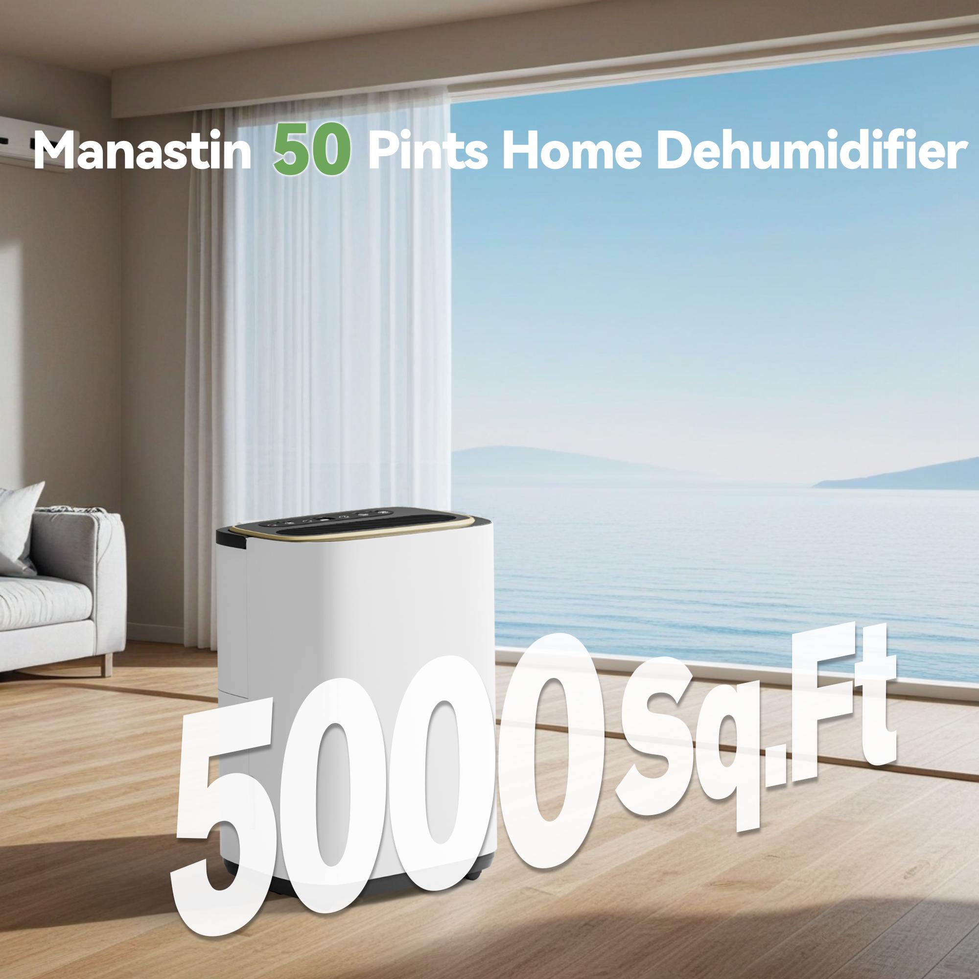 MANASTIN Dehumidifier, 24H Dehumidifiers with Hose for Home, Large Electric Dehumidifier for Bedroom Office, Basement, Laundry, Dehu/Dry/Air Mode, Humidity Display, Timer, Drainage Hose MANASTIN Dehumidifier, 24H Dehumidifiers with Hose for Home, Large Electric Dehumidifier for Bedroom Office, Basement, Laundry, Dehu/Dry/Air Mode, Humidity Display, Timer, Drainage Hose