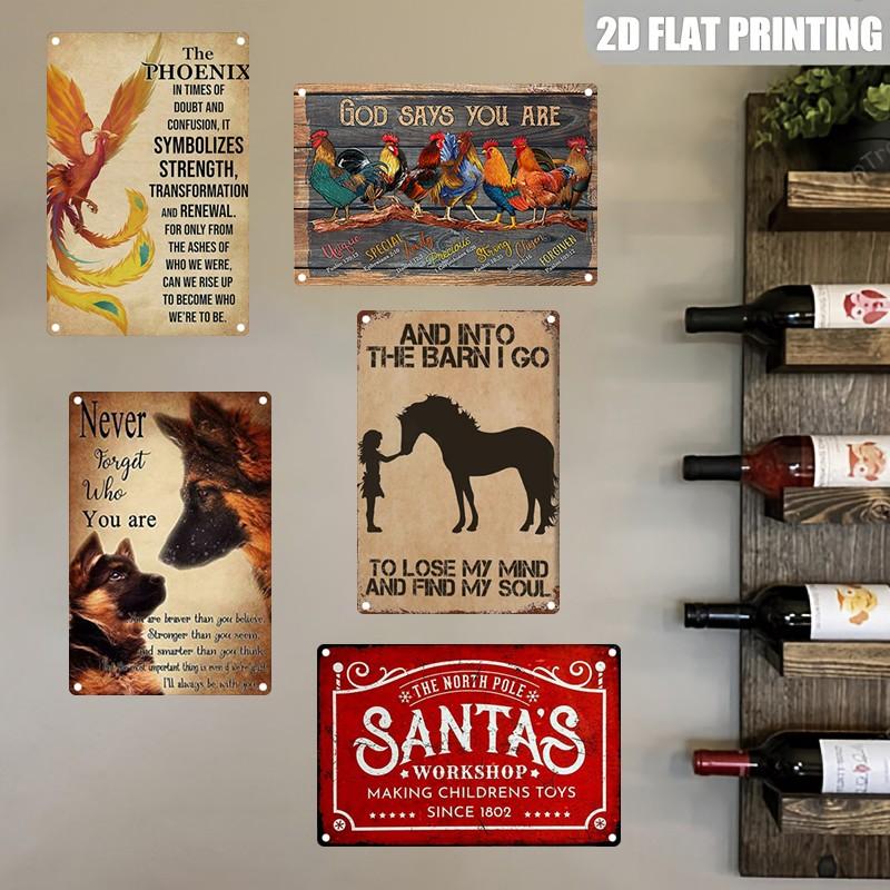 Symbolic Aluminum Wall Decor, 8x12 Inch Phoenix Metal Sign, Inspirational Print, Durable Indoor/outdoor Decoration, Humorous Gift Idea