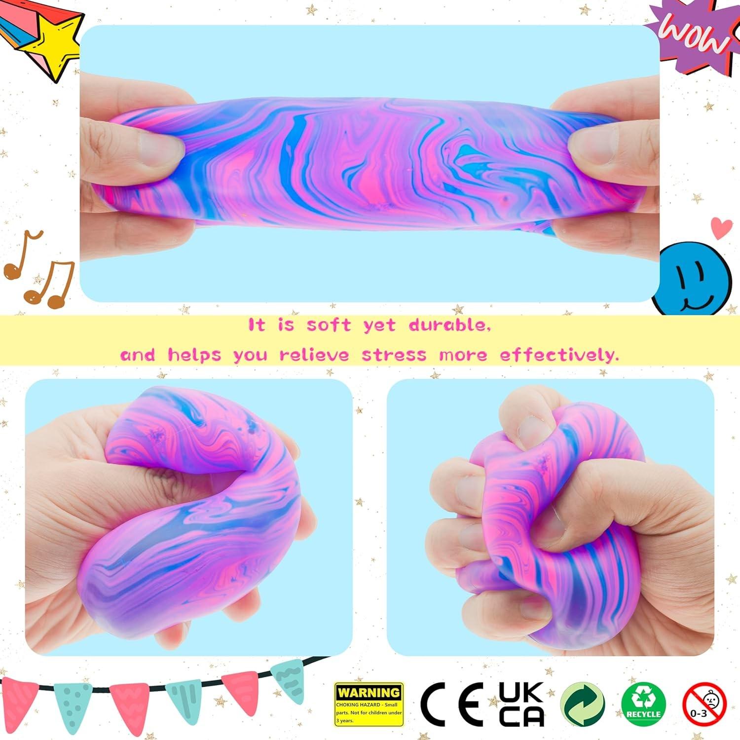 5cm Soft Gel Stress Relief Toy Cube, Stretchable Ice Ball, Slow Rebound, Sensory Fidget Toy, Comforting and Relaxing