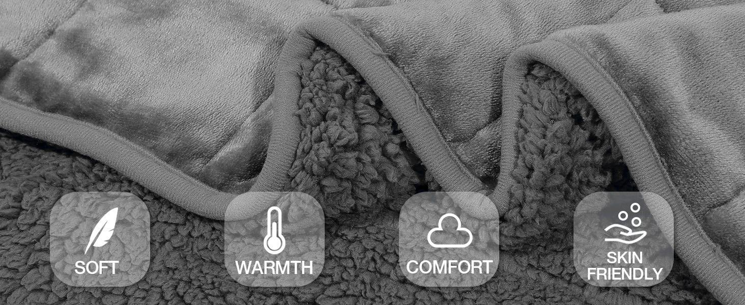 Heated Weighted Blanket 10 lbs, Heavy Electric Throw Blanket with Premium Glass Beads, Twin Size, Cozy Soft Flannel, 10 Heating Settings, Perfect Present for Winter, Women, Mother's day Christmas, New Year Gift