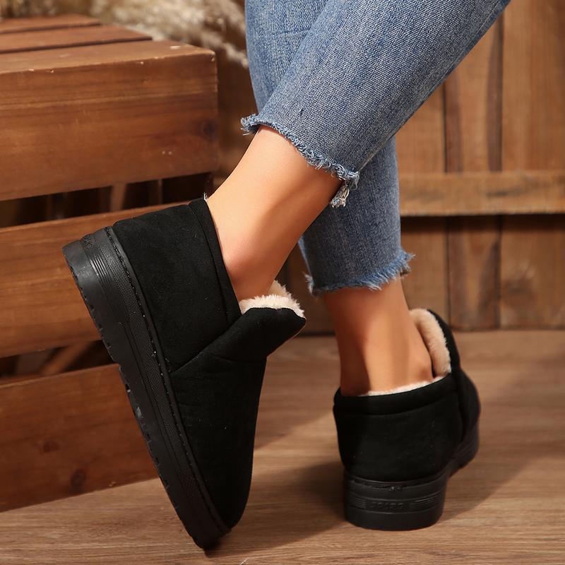 Womens Boots Cozy Memory Foam Fleece-Lined Indoor Outdoor Ankle Slippers With Slip-On Style Springfresh