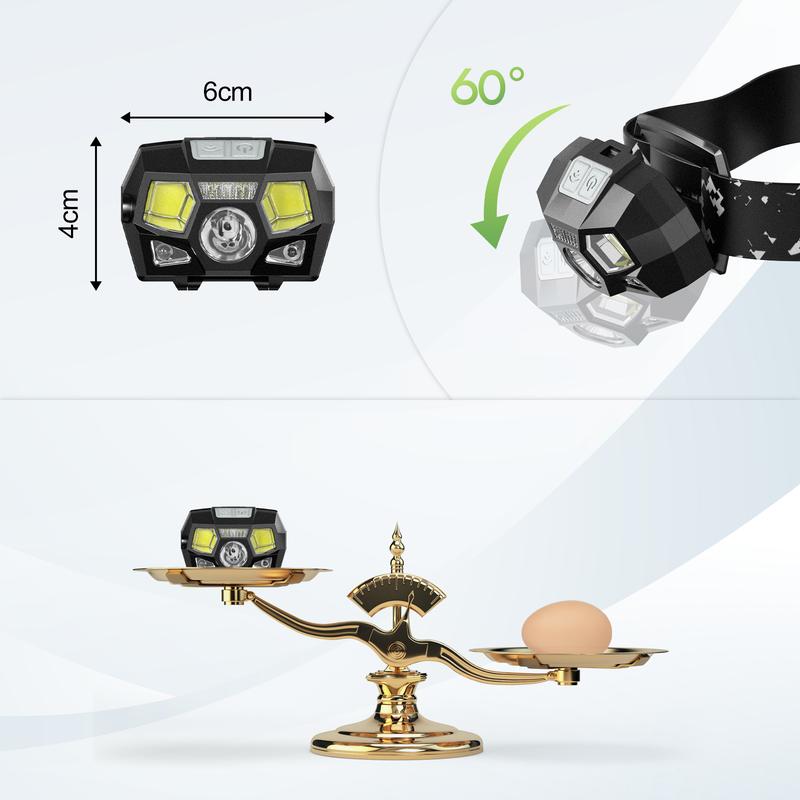 2PC LED Rechargeable Headlamp with 8 Modes and White&Red Light, Headlight Adjustable Angle, Waterproof, Motion Sensor, Camping&Running&Cycling&Fishing 2PC LED Rechargeable Headlamp with 8 Modes and White&Red Light, Headlight Adjustable Angle, Waterproof, Motion Sensor, Camping&Running&Cycling&Fishing