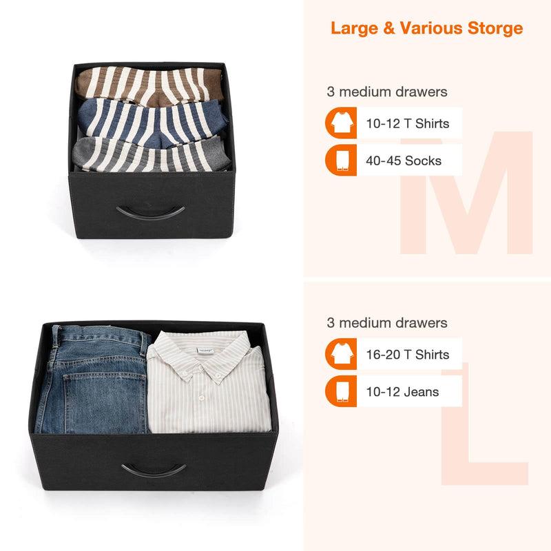 9 Drawer Dresser for Bedroom, Fabric Tall Dressers & Chests of Drawers, Organizer Storage Tower for Bedroom, Living Room, Hallway, Closet, Girls, Bedroom Furniture, Dresser Cabinet, Storage Shelf