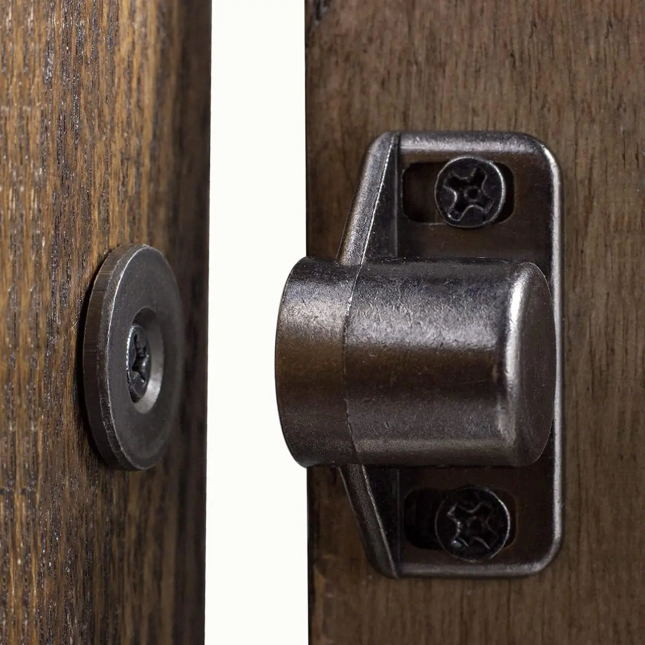 4-piece set of magnetic cabinet door locks, black gunmetal color| Neodymium magnet cabinet lock, magnetic closure hardware, suitable for closing kitchen cabinets and wardrobe doors