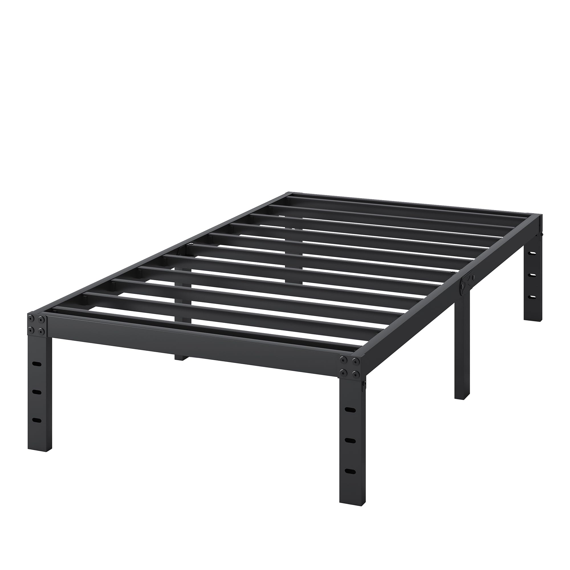 Edenza-Twin Bed Frames, 14 Inch  16 Inch  18 Inch Heavy Duty Metal Platform Bed Frame Twin Size Support Up to 3500 lbs, No Box Spring Needed/No Shaking/Steel Slat Support/Noise Free/Easy Assembly