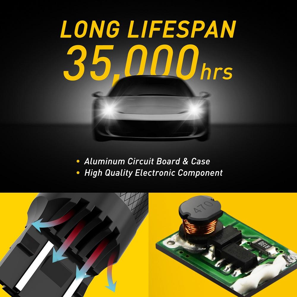 AUXITO White and Amber Dual Color Switchback  7443 7440 3157 3155 3457 4157 1157 2057 LED Bulbs with Projector 3030 Chipsets for Car Tail Brake Light Backup Reverse Turn Signal Lights (Pack of 2)