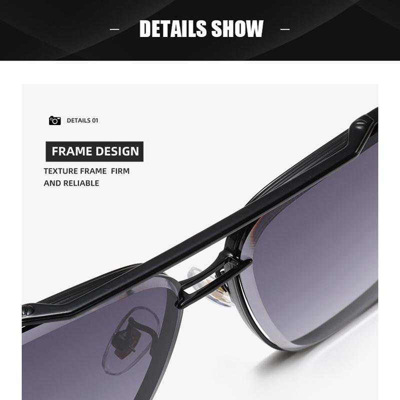 Tangle Free Flat Top Sunglasses for Women Double Bridge Aviator Sun Glass for Men Fashion UV400 Eyewears Metal Big Square Frame sun lasses snag free sunglasses sunnies style bella sunnies