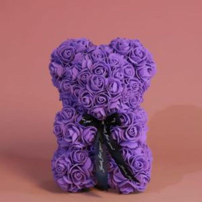 Rose Bear Made of Artificial Foam Roses, Perfect Gift for Valentine's Day, Mother's Day, Anniversary, Wedding, Birthday, Christmas