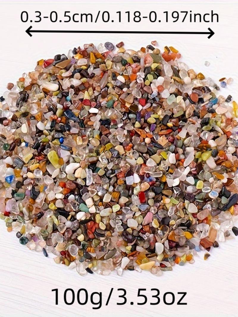 Natural Stone Decoration, Colorful Natural Crystal Stone, Natural Crystal Stone Aquarium Gravel, Sea Glass Rock Sand for Fish Turtle Decoration, Fish Tank