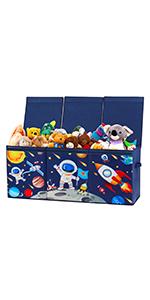 Unicorn Extra Large Toy Box Chest with Flip Lid for Kids, Collapsible Oxford Toy Storage Box with Handles Mesh Pockets, Sturdy Waterproof Toy Box for Bedroom Playroom, 37.7×12.5×15.7 Inch