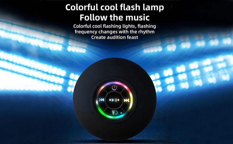 Sperax Mini Bluetooth Shower Speaker-with Led Light, Portable Wireless Speaker with Suction Cup, IPX4 Waterproof, for Shower, Beach & Home Use Sperax Mini Bluetooth Shower Speaker-with Led Light, Portable Wireless Speaker with Suction Cup, IPX4 Waterproof, for Shower, Beach & Home Use