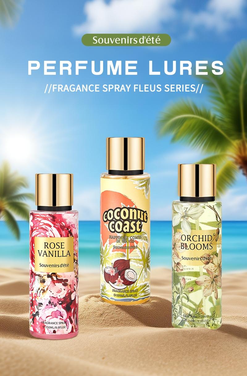 250ml Large Capacity Women's Floral Fragrance Spray, 2-in-1 Hair & Body Mist, Long-Lasting Scent, Odor Eliminating Fresh Fragrance for Daily Use