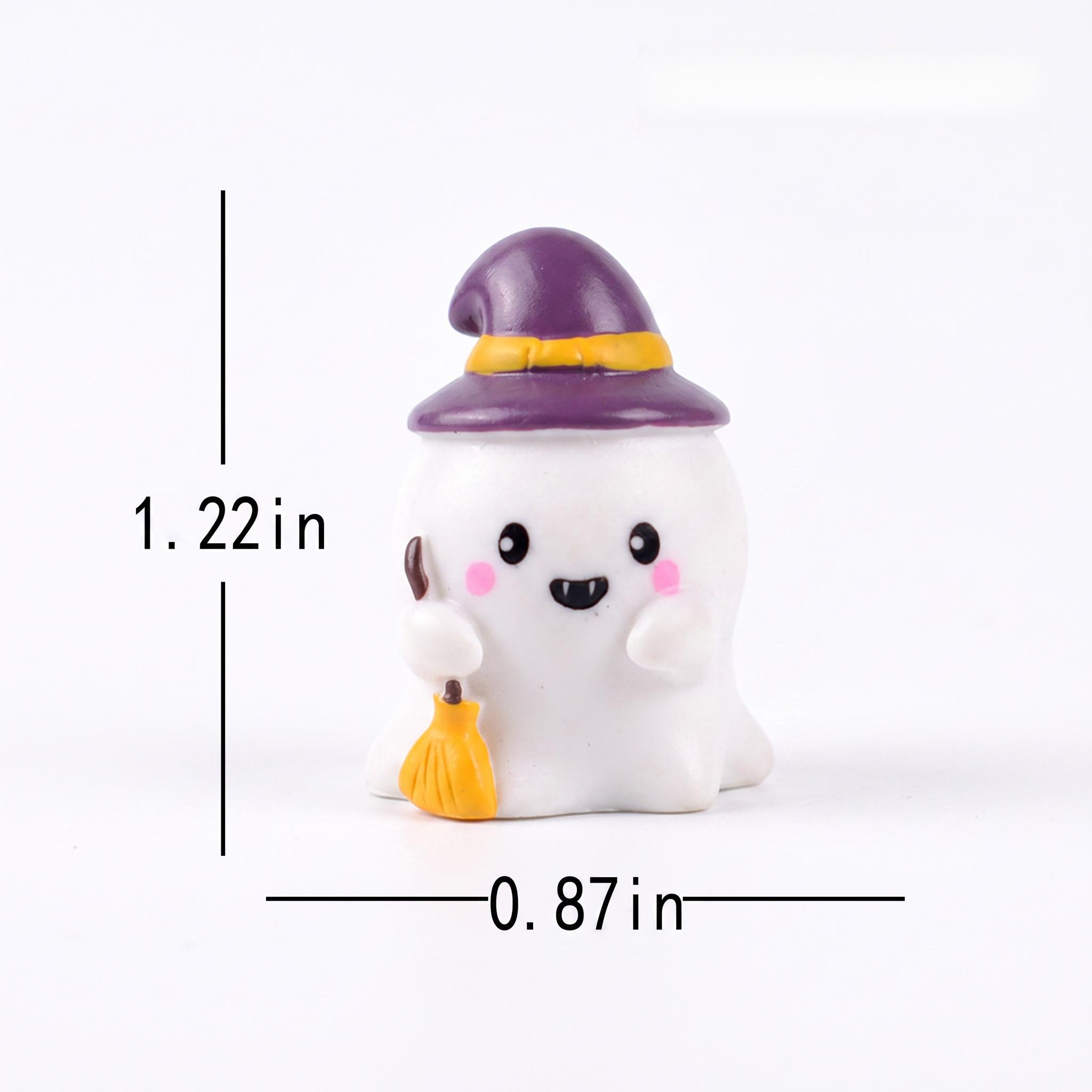 6 Pcs Halloween Decoration Ghost Figurine,Halloween Ghost Statue,  Resin Sculpture, Cute Ghost Decor, Perfect Indoor & Porch Decoration Tabletop Decor-YY1