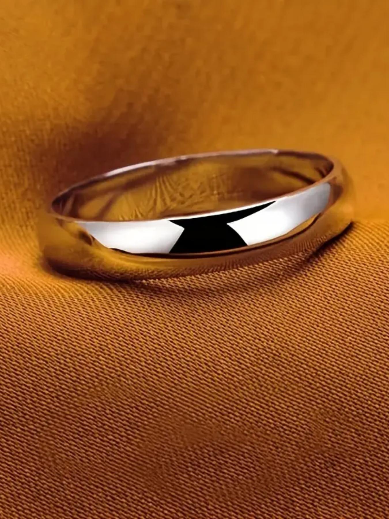 925 Sterling Silver Simple Plain Silver Ring, Elegant Fashion Rings, Fashion Jewelry Accessories for Men & Women, Elegant All-match Fashion Accessories