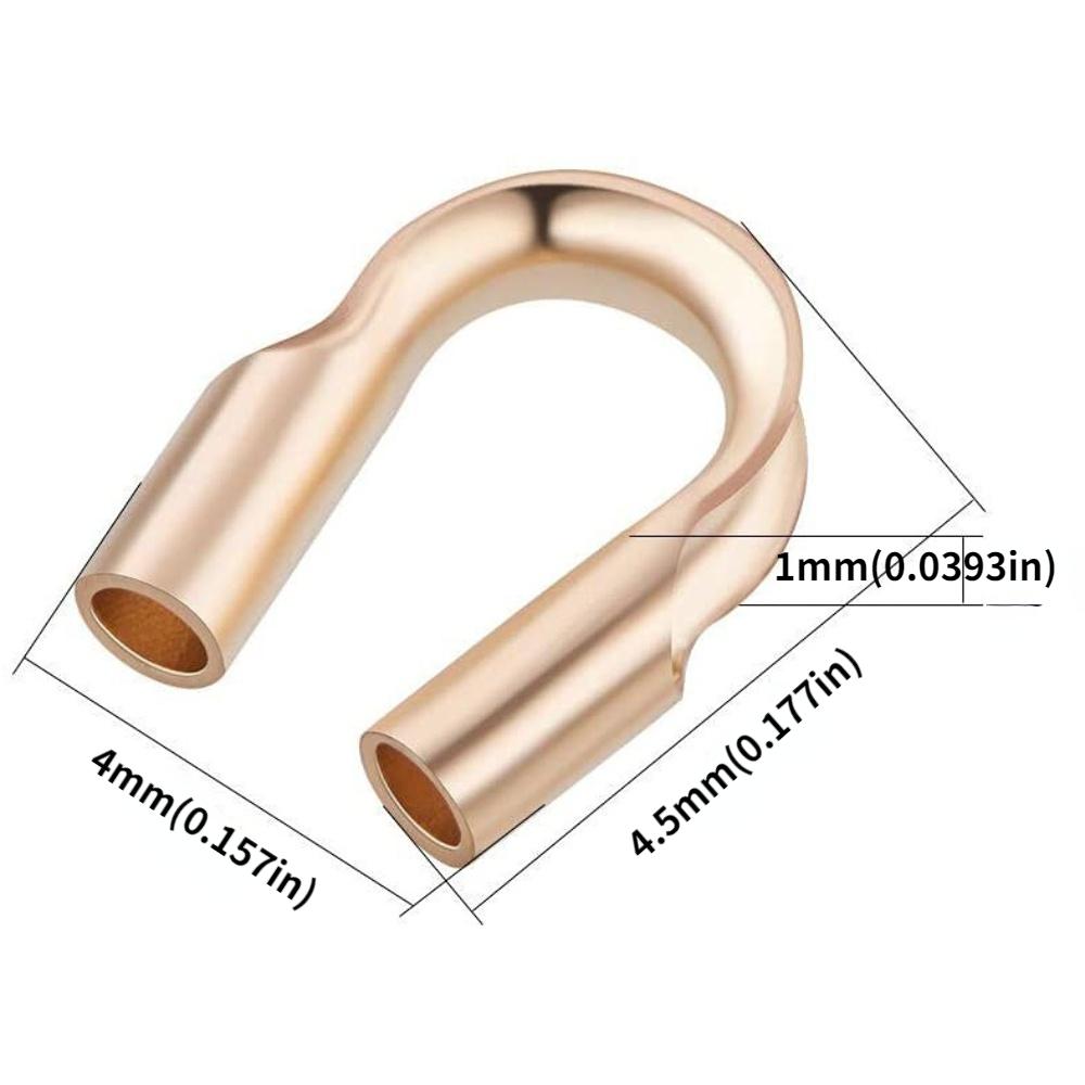 100pcs Wire Protectors Wire Guard Guardian Protectors Loops U Shape Accessories Clasps Connector For Jewelry Making