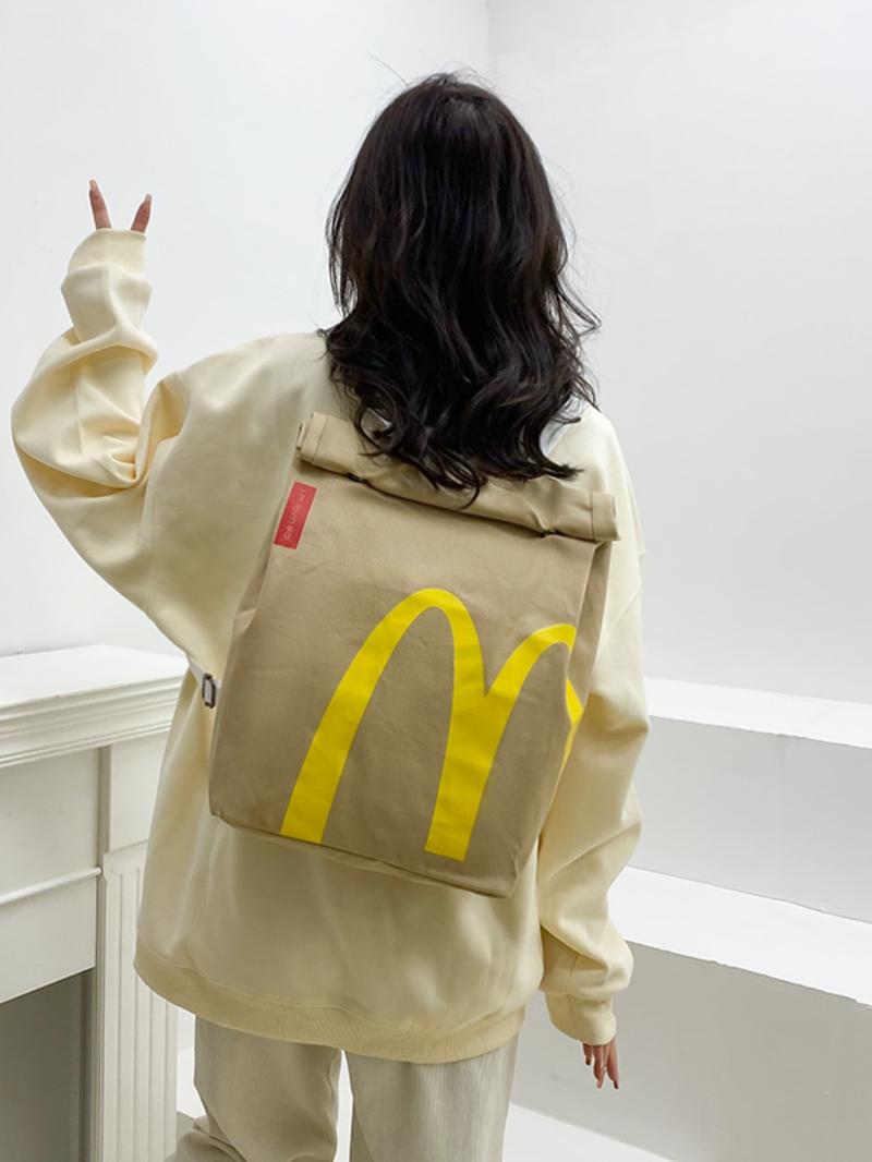 Creative Letter Design Backpack, Large Capacity Student Bag, Fashionable Letter Pattern, Adjustable Straps, Suitable for Women and Girls, Casual Lightweight Backpack