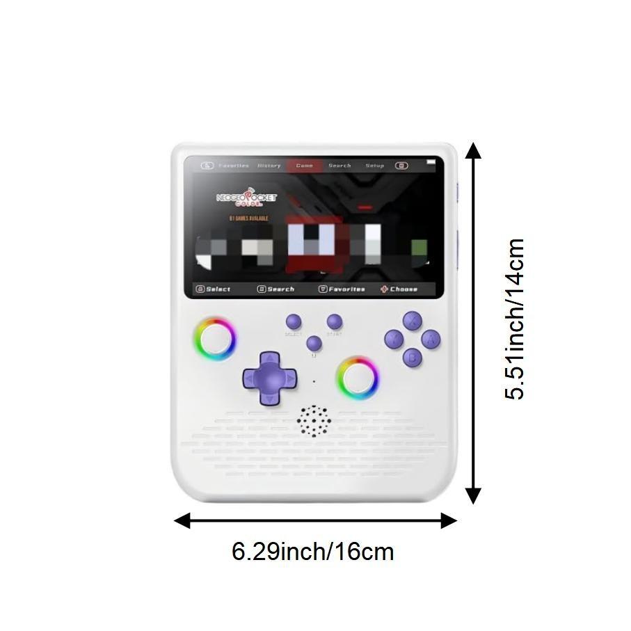 H5 Handheld Game Console, Mini Portable Video Game Machine, 5-Inch IPS Screen, 34+ Mainstream Emulators, 64GB TF Card, Gift for Boyfriend