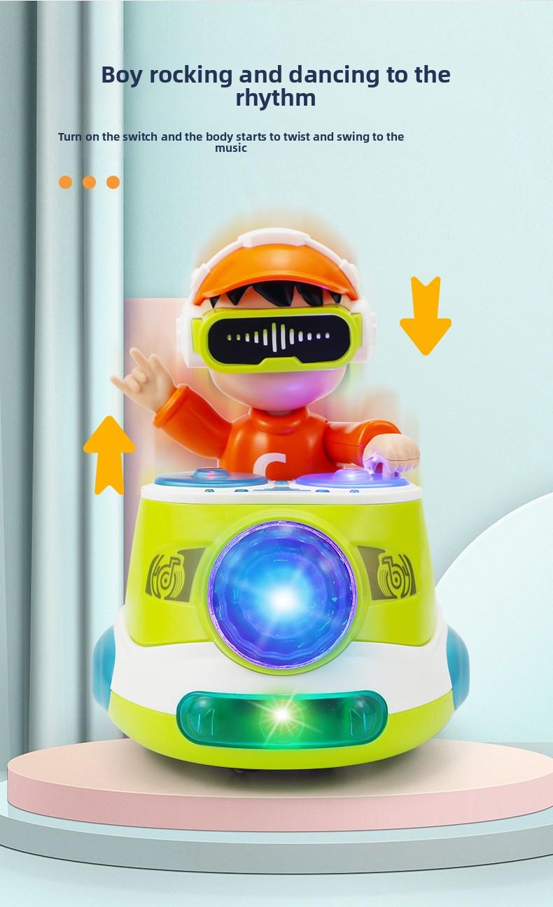 New electric universal DJ player, electric speaker toy for boys, cool light and music children's toy, children's gift, holiday gift, Christmas gift, New Year's gift (batteries not included, requires three AA batteries)