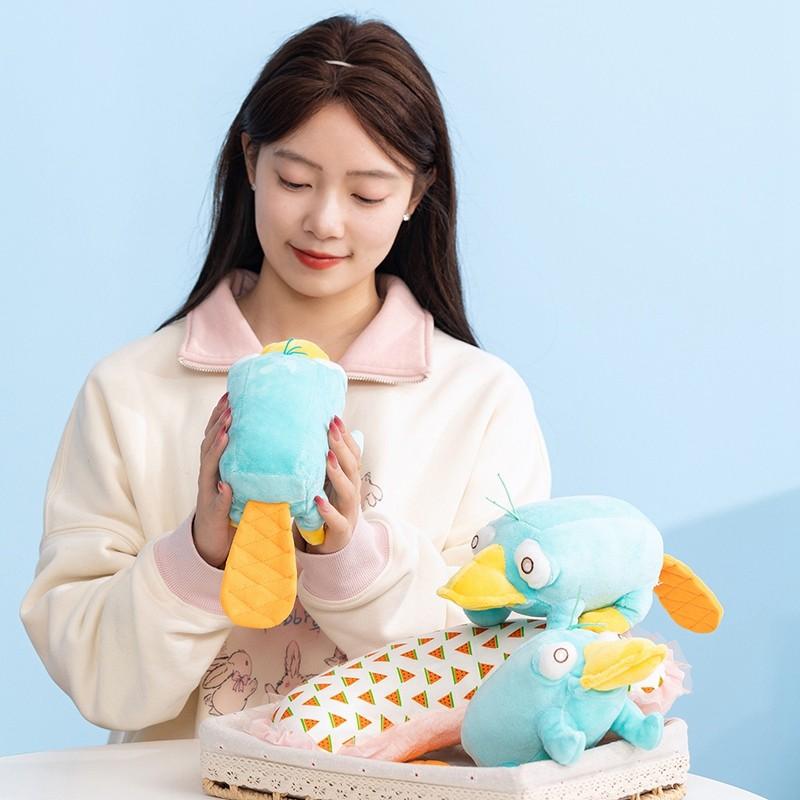Cute Blue Platypus Plush Toy, Adorable Anime Animal Stuffed Doll, Perfect Gift for Kids, Day, Birthday, Holiday Present