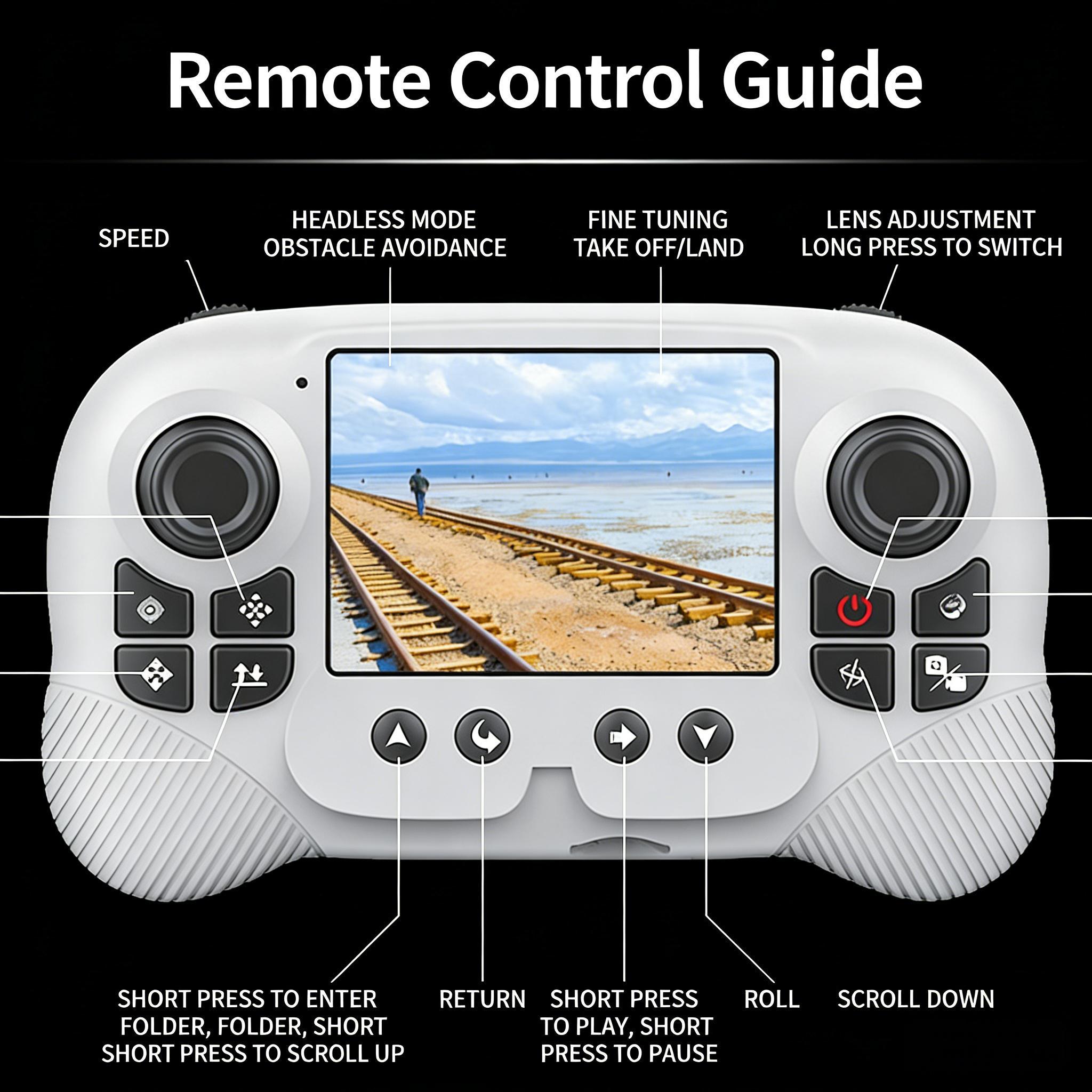 X5 Drone Accessory - 2.8-inch Screen Control - Dual Battery - Plastic Construction, Accessories