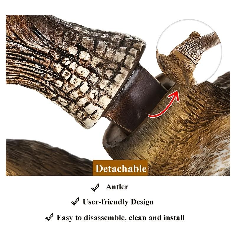 Deer Head Wall Hanging Decor, Luxurious Home Decoration for North Hall Space, Medium Size, Easy Installation, Fills Wall Gaps