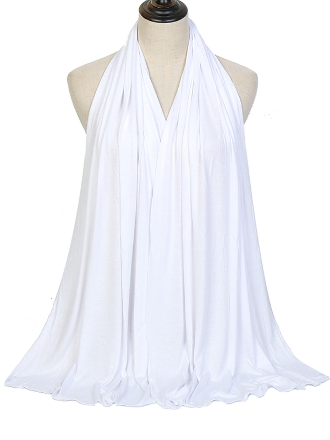 Women's Soft Jersey Hijab, Classic Long Shawl Wrap & Headscarf, Perfect for Any Occasion, Comfortable Muslim Hijab for Women