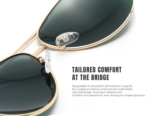 Eiuizah Polarized Aviator Sunglasses for Men Women, Classic Sun Glasses for Driving, Fishing, with UV Protection