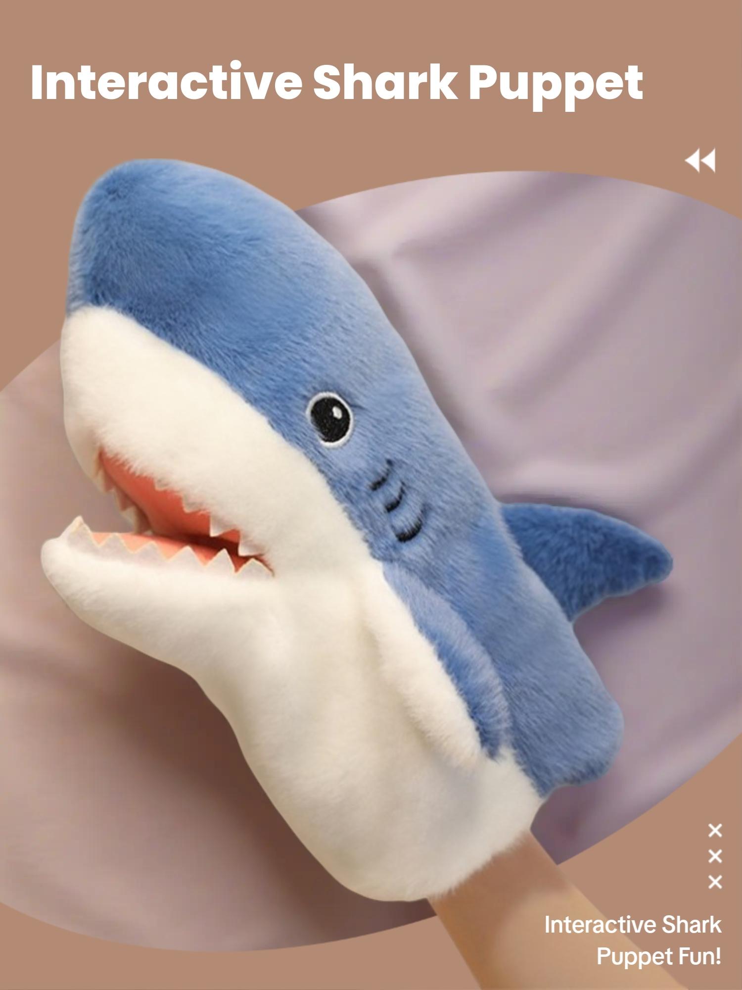 Shark Hand Puppet Plush Toy - Interactive With Opening Mouth, Children ...