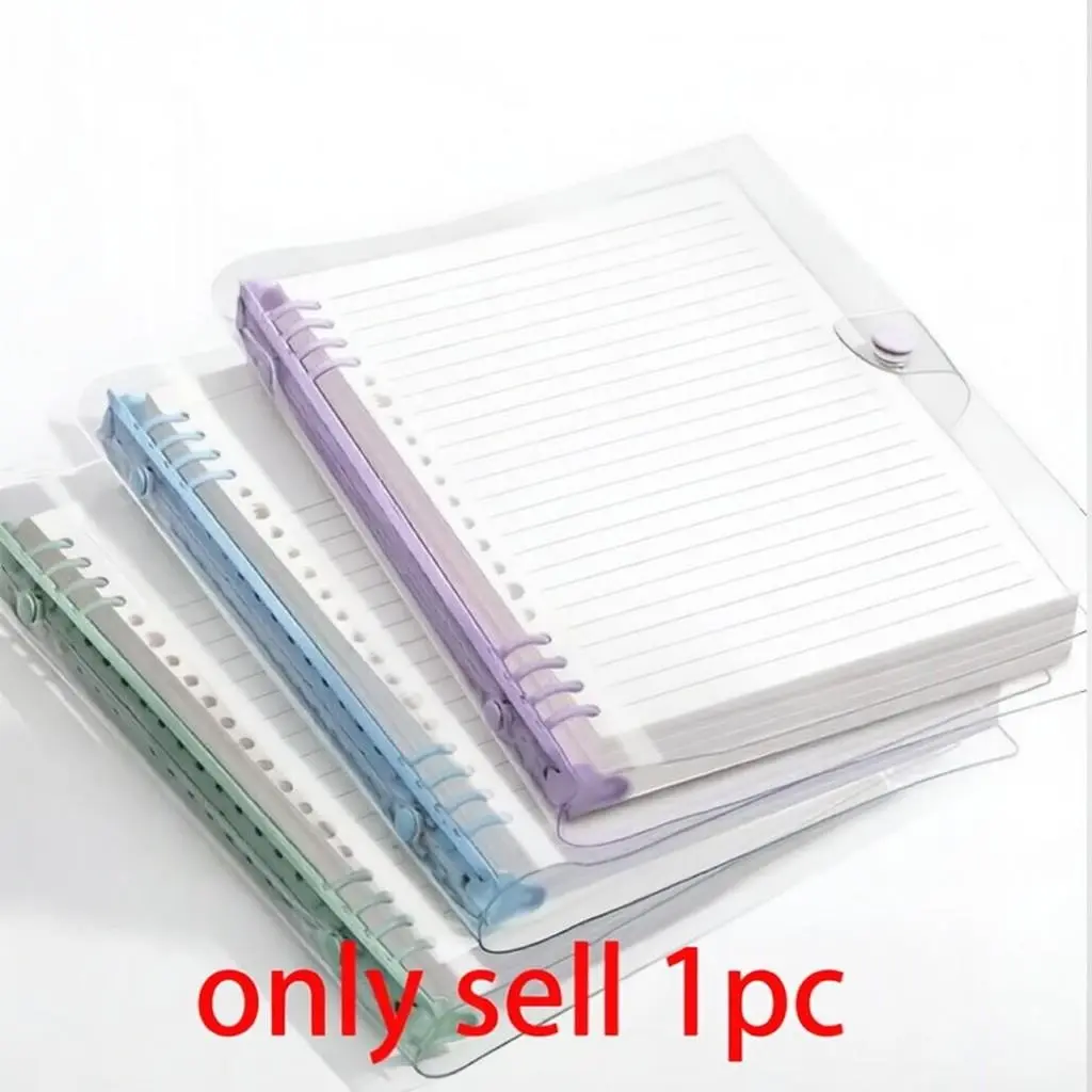A5 Grid Spiral Notebook with Tear-Off Pages, 60 Pages, Removable Coil, Transparent Cover, Ideal for Notes and Sketches, Spiral Bound Notebook