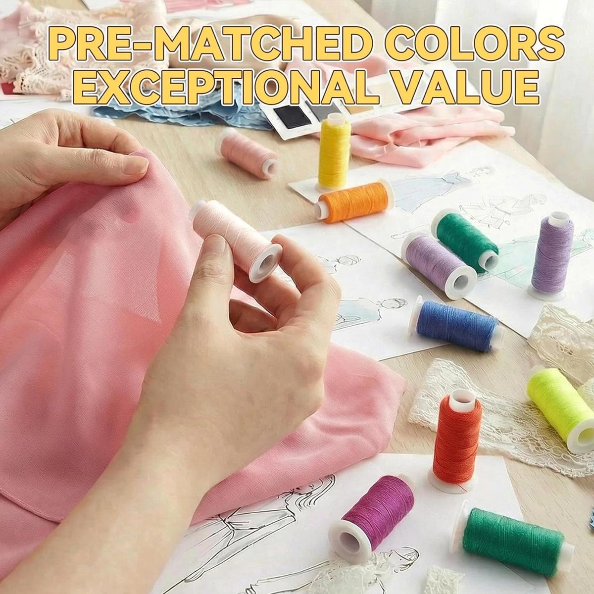 72PCS Sewing Thread Kit with 36 Prewound Bobbins, 36 Colors Polyester Thread Set, 400 Yards per Spool, Sturdy and resistant thread, Compatible with most sewing machines, for Sewing Machine & Hand Sewing, Quilting, Embroidery, Repairs, DIY Crafts