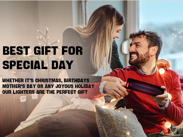 Electric Candle Lighter, Christmas Stocking Stuffers Gifts for Women Mom Men Wife Sister, USB Arc Rechargeable Windproof Long Lighter for Candle BBQ Housewarming Birthday Gifts Idals