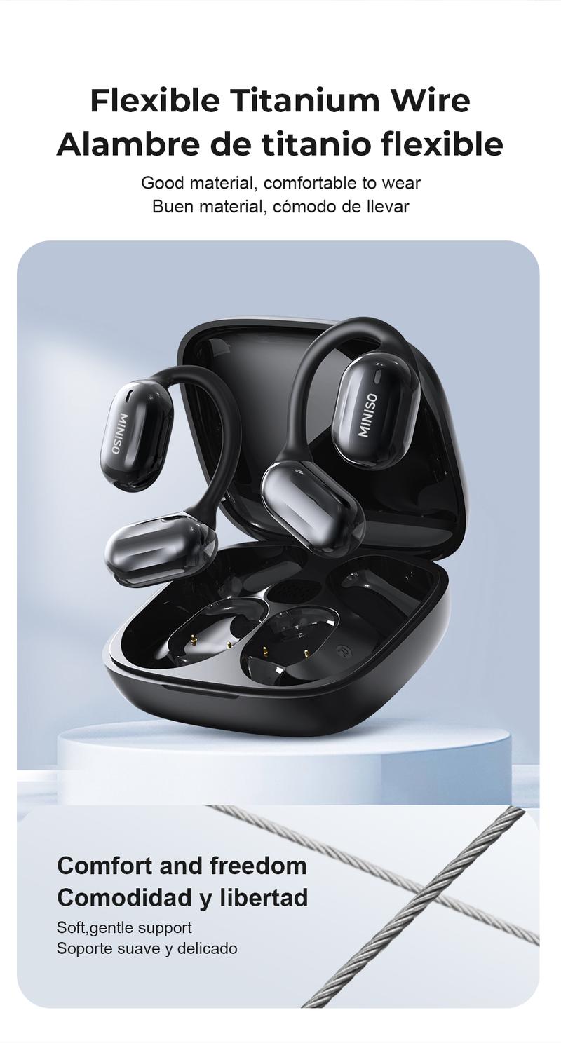 MINISO MS162 Wireless Translation Earbuds with APP Support 134 Languages Real-time Translation HiFi Sound Long Distance Connection Audio Headphone Black