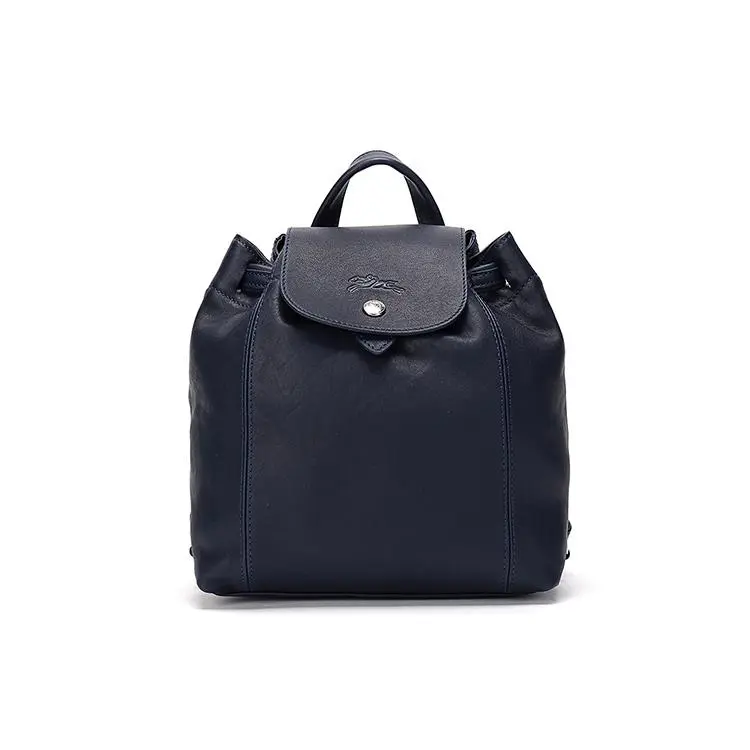 Longchamp Le Pliage Cuir Drawstring Buckle Satchel Backpack – Mini Women’s Navy Blue