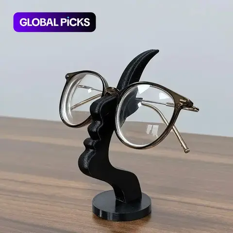Unique Curved Glasses Holder, Artistic Minimalist Design, Desktop & Bedside Table Decoration, Office Desk Accessory, Table Organizers, Holiday Gift, Office Accessories #GLOBAL PICKS