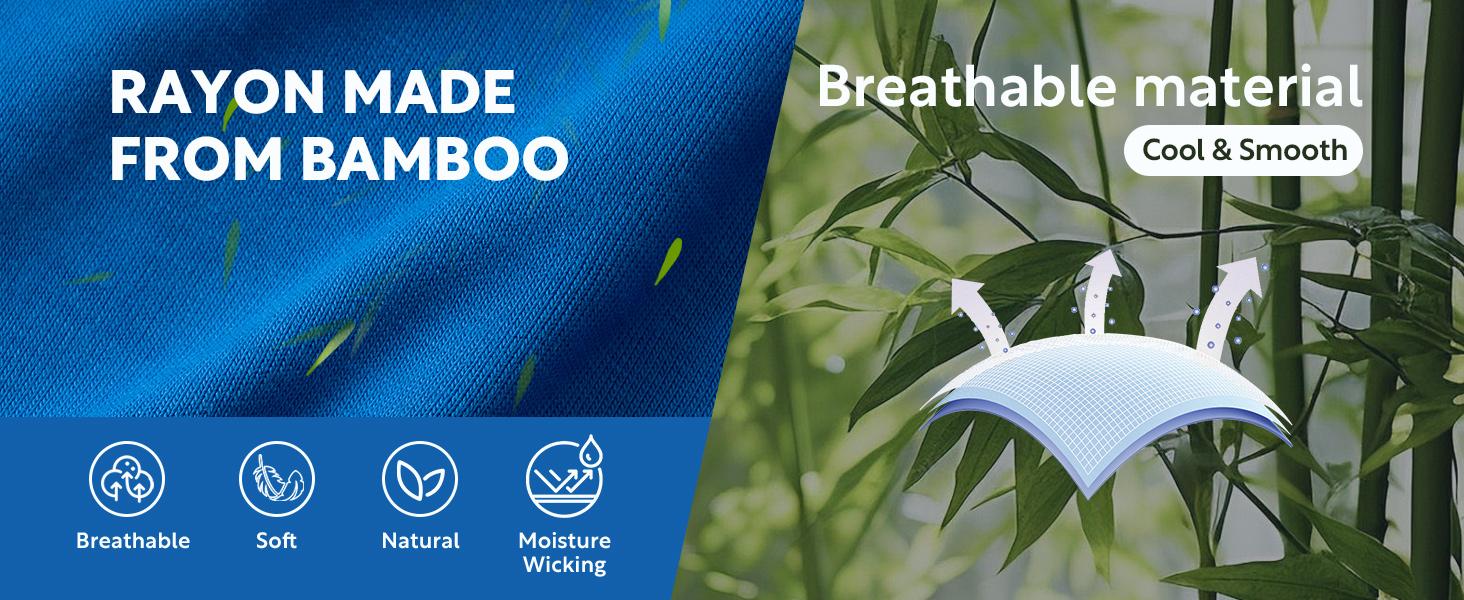 7 Pack Davd Archy Men's Bamboo Rayon Menswear Boxer Briefs, Wicking Moisture&Cool, Support Fly Pouch, Soft Machine Washable, Seamless Fabric Spandex Breathable Undergarments Fashion