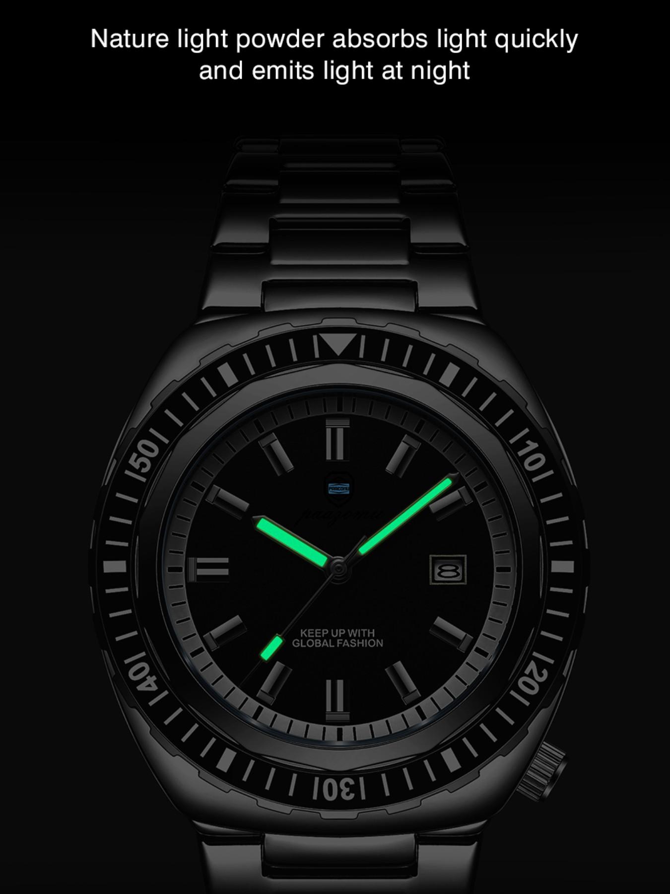 Paazomu 2026 Men's Watch, Original Fashion Business Brand, Waterproof Quartz Wrist Watch, Sport Clock, Automatic Date Watch, Male Reloj