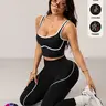 【Black Friday】Women's Sportswear Set, Sports Tank Top & High Waist Tummy Control Leggings for Fitness, Yoga, Workout and Daily Wear, Active Wear, Fashion Gym Clothes