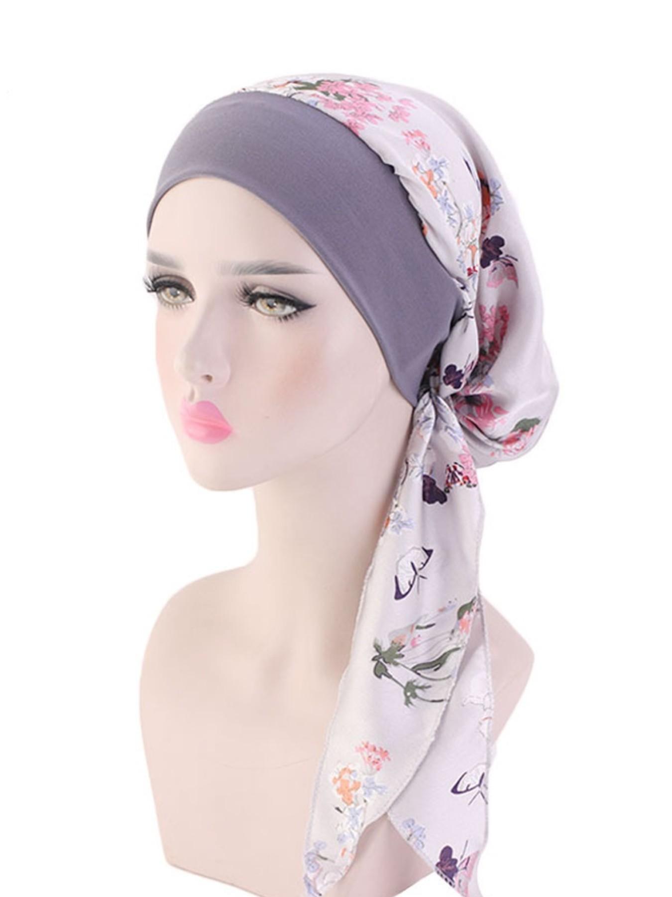 1pcs Rustic Style Silk-Like Headscarf Hat, Elastic Hairband Braided Hat, Pirate Hat, Chemotherapy Hat, Fashion Accessory