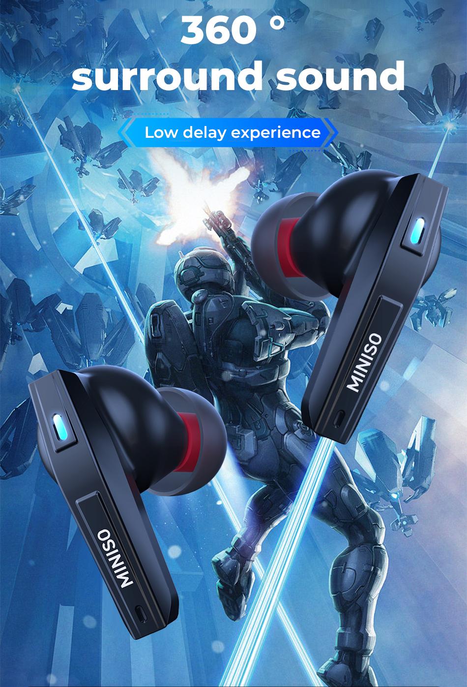 MINISO GM2Pro Earbuds In Ear TWS Wireless Bluetooth Earphones Game And Music Duel Mode