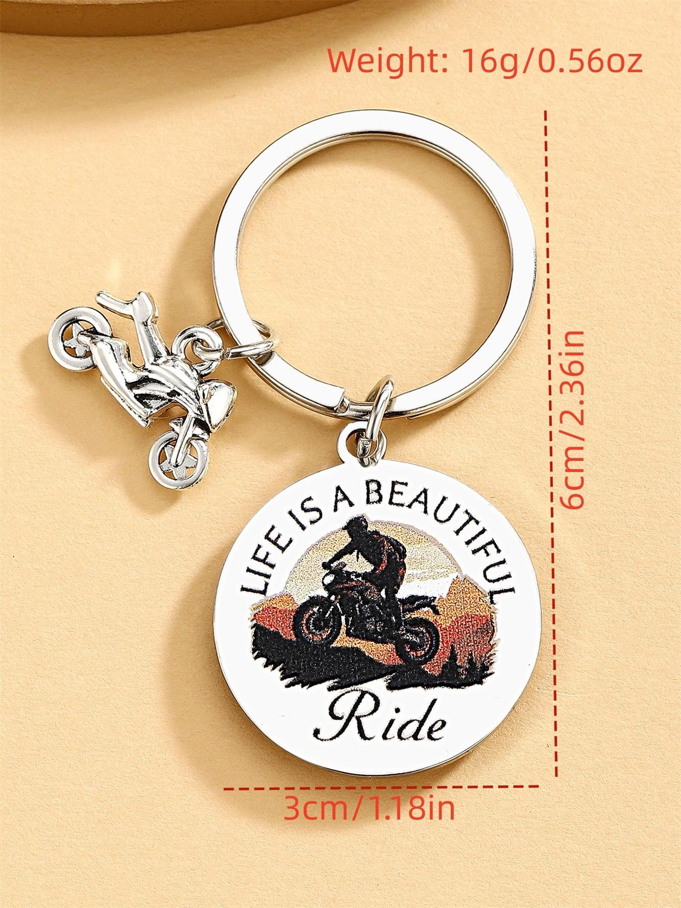 Motorcycle Gifts for Men, Cool Motorcycle Keychain, Biker Accessories, Gift for Cyclists, Father's Day Present, Motor Cycle Rider Souvenir
