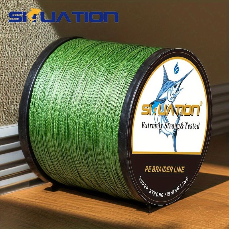 SIIUATION 300M/328YDS, 500M/546YDS, super strong fishing line, 4-strand multi wire PE wear-resistant braided wire, 12 25 40 60 80 100 LB smooth long casting