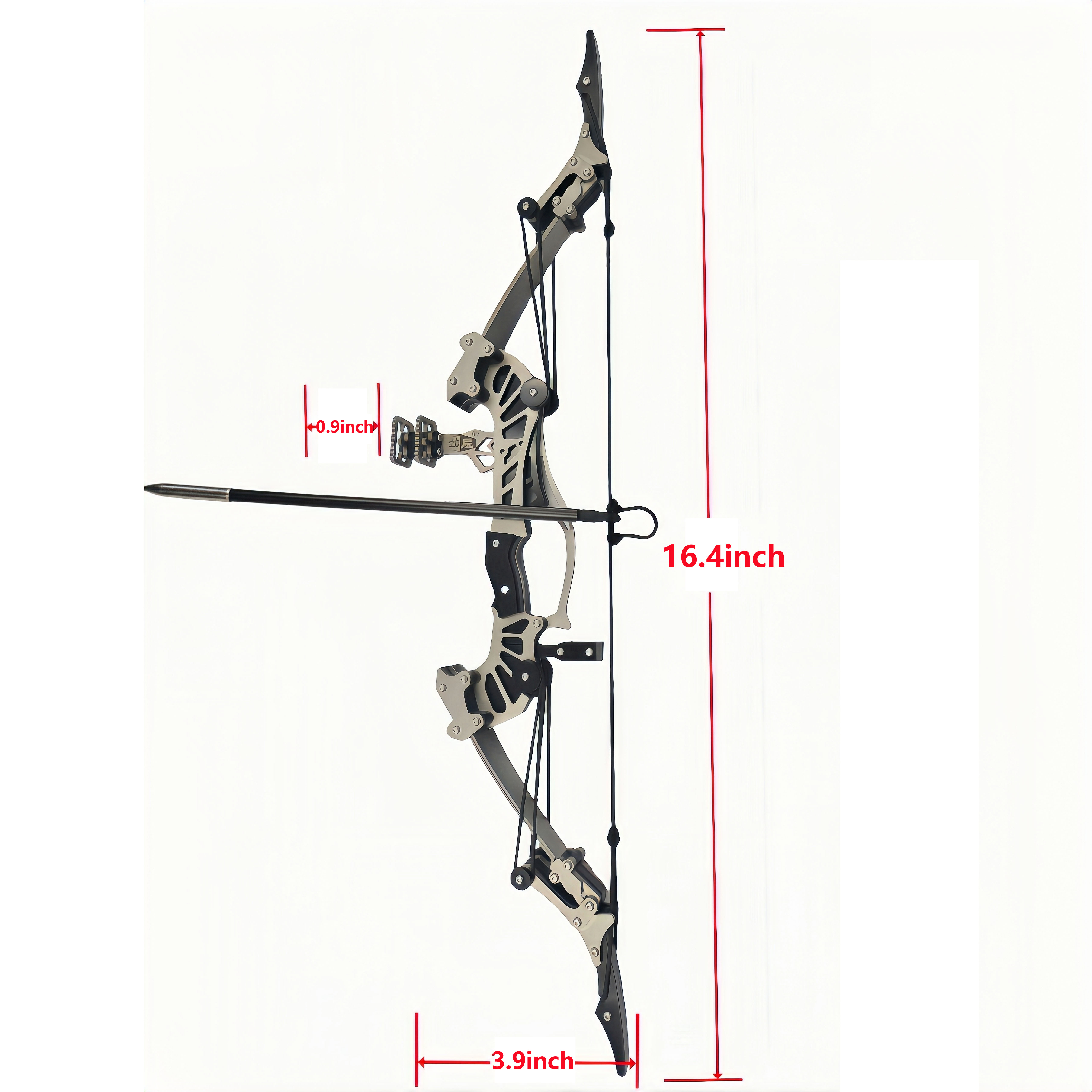 Sport Partner 10.2-inch stainless steel mini composite bow, small arrows, suitable for beginner archery practice, entertainment and fun gift, mini bow archery set SpringStatements