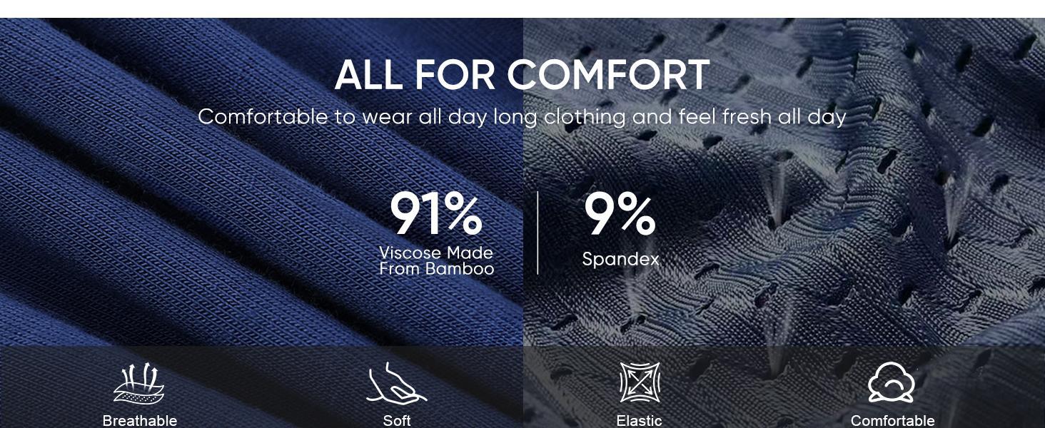 Men's 2026 Upgrade 100% Bamboo Boxer Briefs Pack - Breathable Menswear Underwear with 3D Pouch, 2025-8 Mixed Color Comfortable Men's Underwear, 100% Bamboo Men's Boxer Briefs