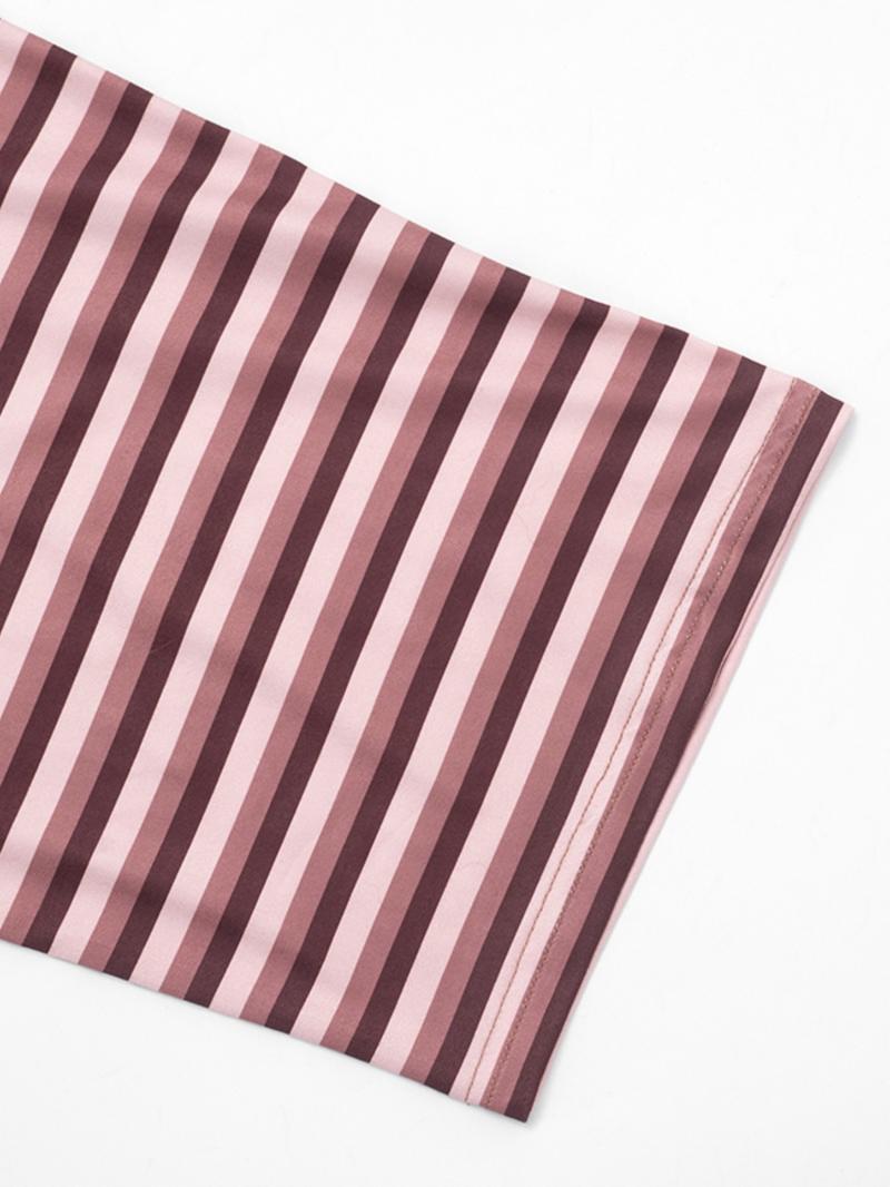 Women's Fashion Casual Striped Long Sleeve Top + Pants Two-Piece Set, Comfortable Trendy Spring & Fall, Perfect for Daily Wear