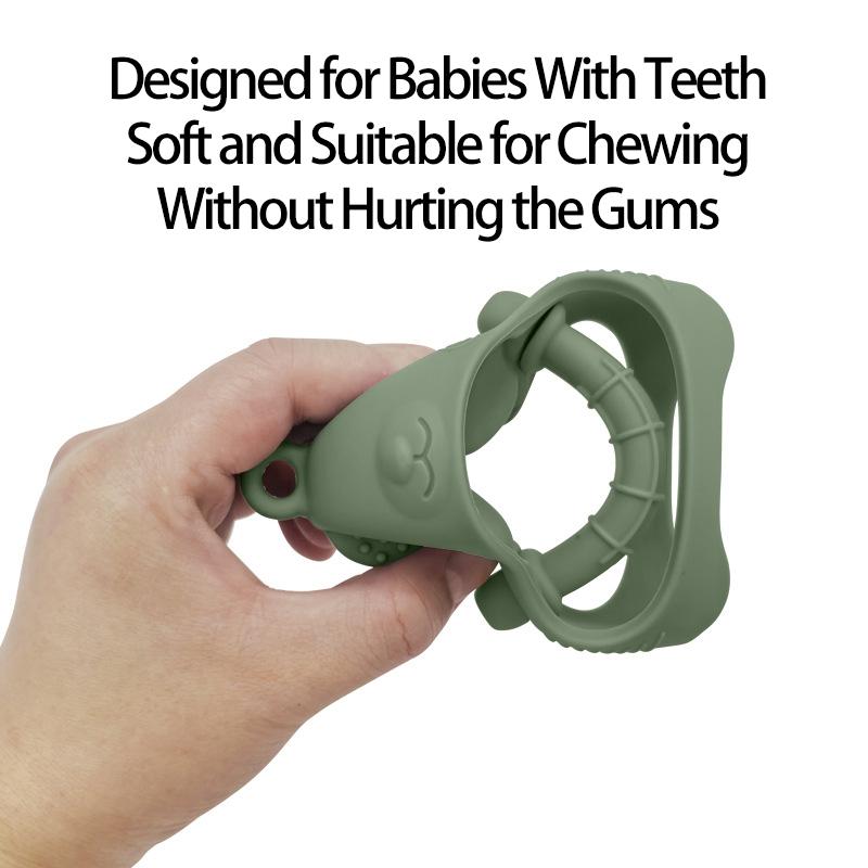 Food Grade Silicone Teething Mitten,Baby Teething Toy for 0-6 6-12 Months,  Anti Dropping Wrist Hand Teethers Baby Chew Toys for Sucking Needs, BPA Free