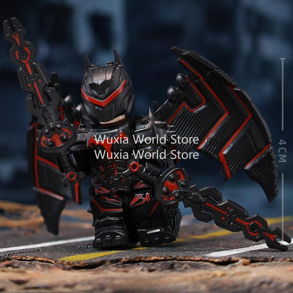 4cm Anime Themed Dark Knight Batman Heavy Armor PVC Minifigure, Collectors' Assembly Toy, Gift Ornament, Polyvinyl Chloride (Pvc)